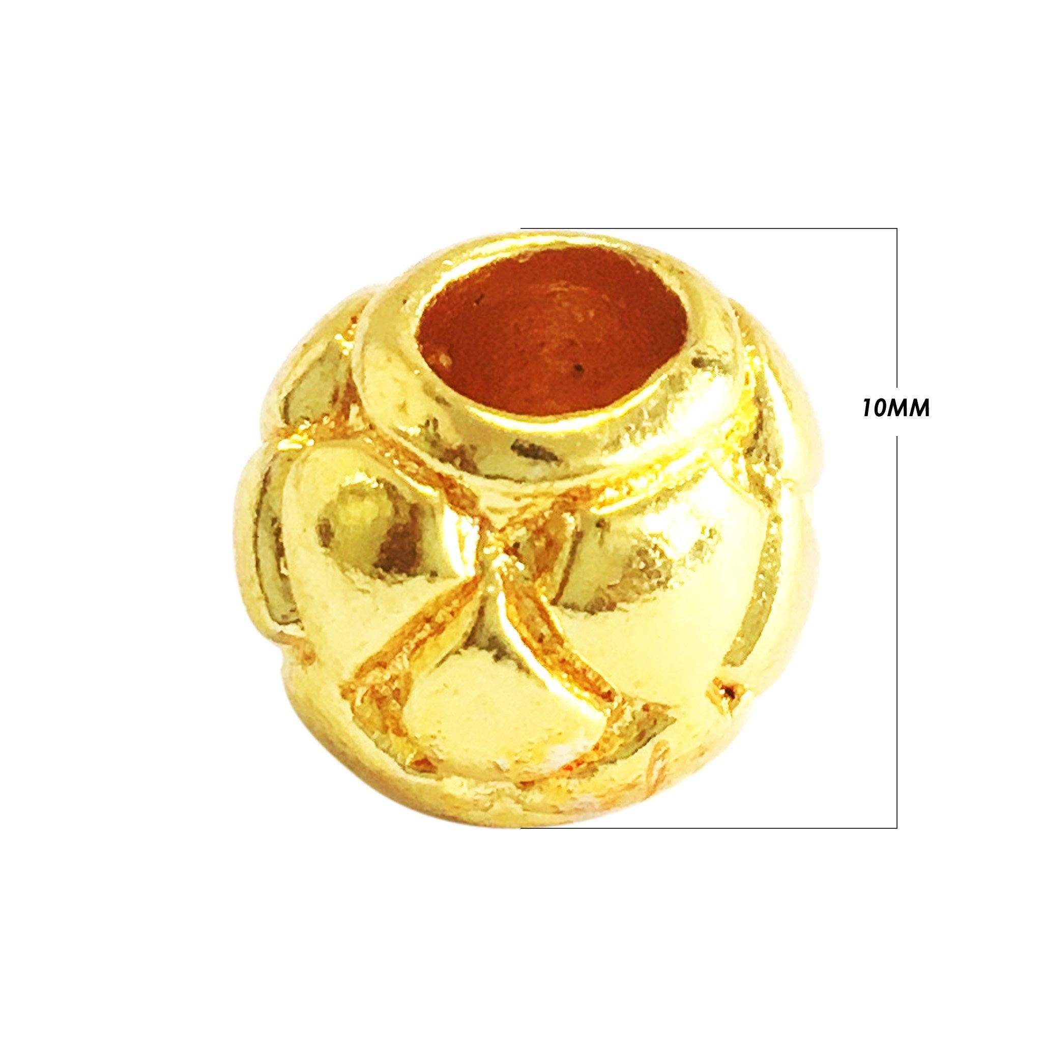 SG-320 18K Gold Overlay Large Hole Spacers Beads Bali Designs Inc 