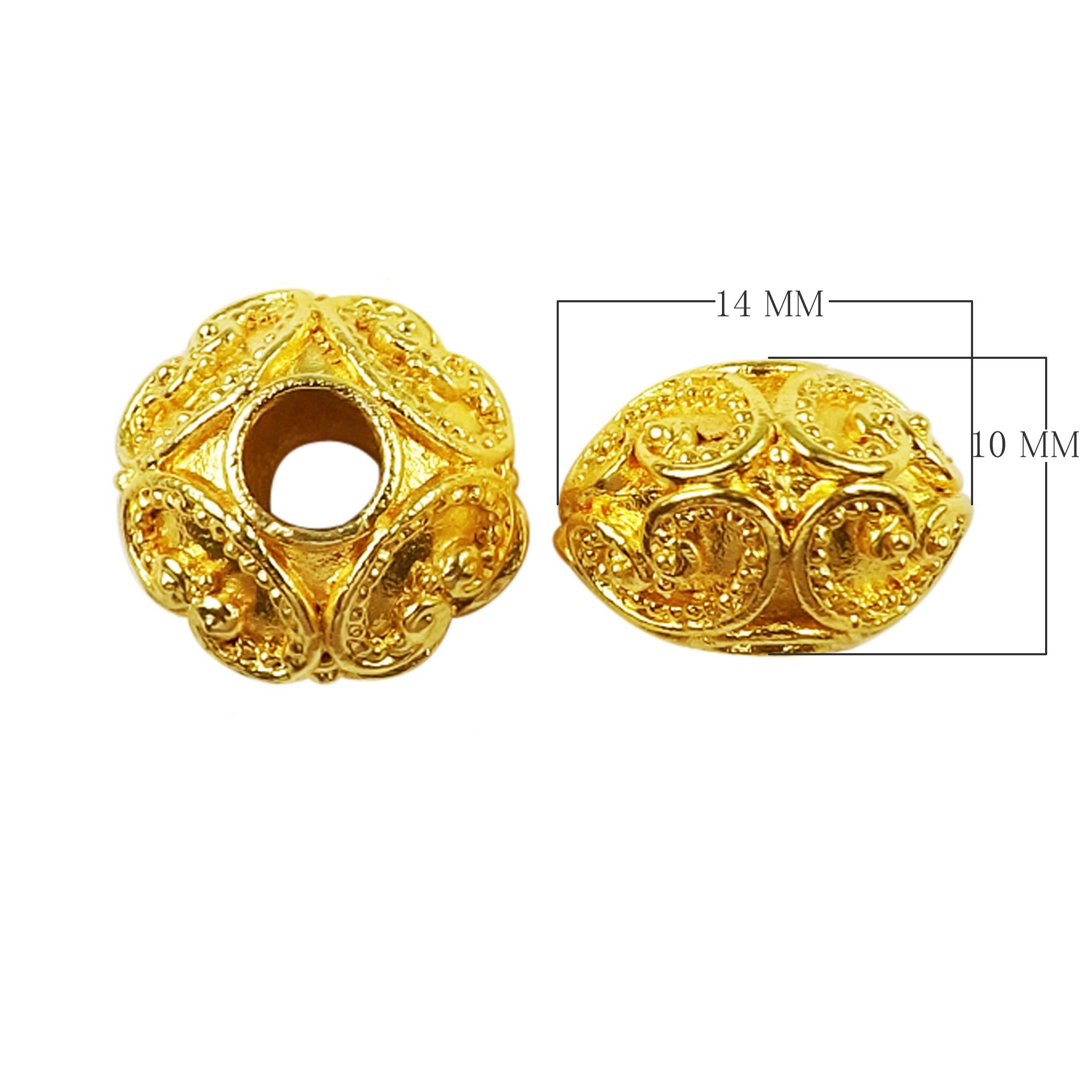 SG-323 18K Gold Overlay Spacers Beads Bali Designs Inc 