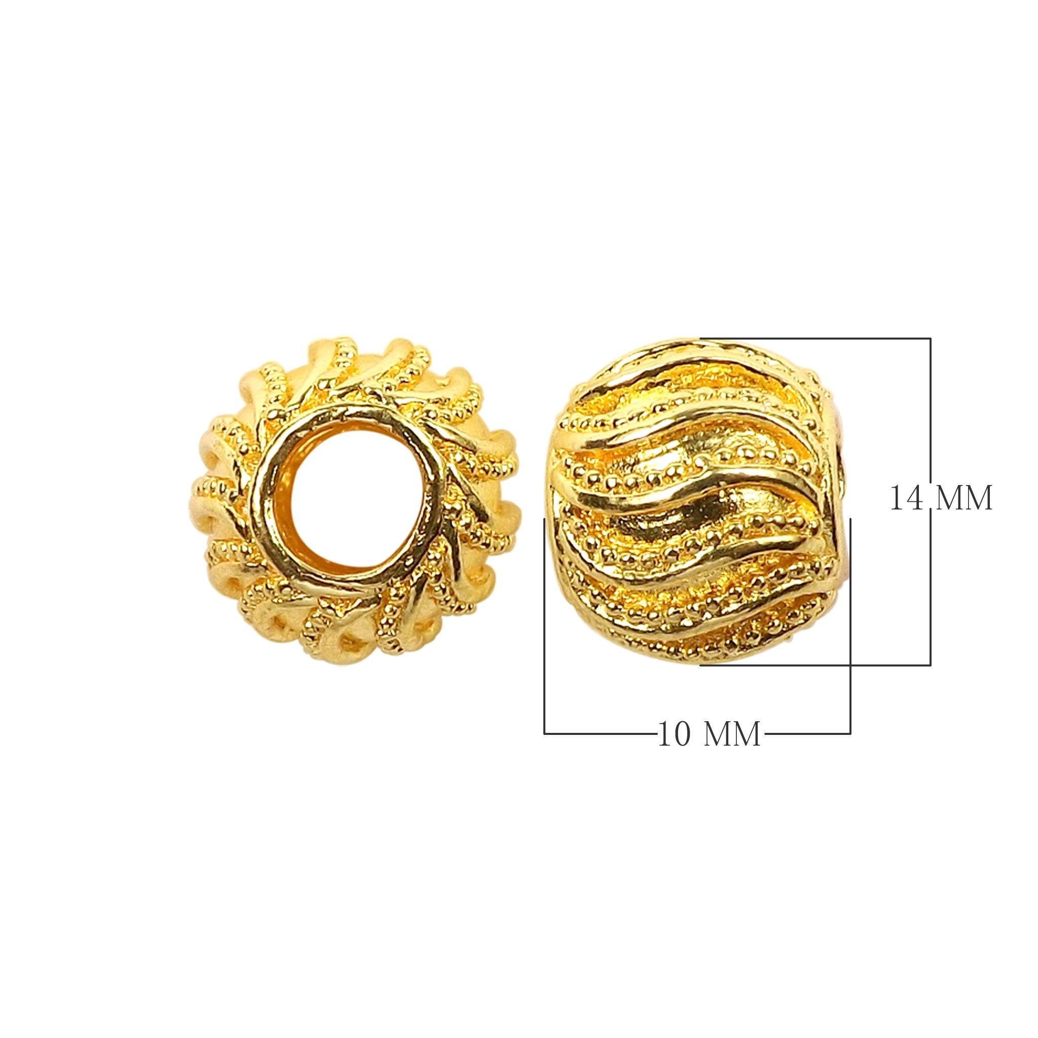 SG-332 18K Gold Overlay Spacers Beads Bali Designs Inc 