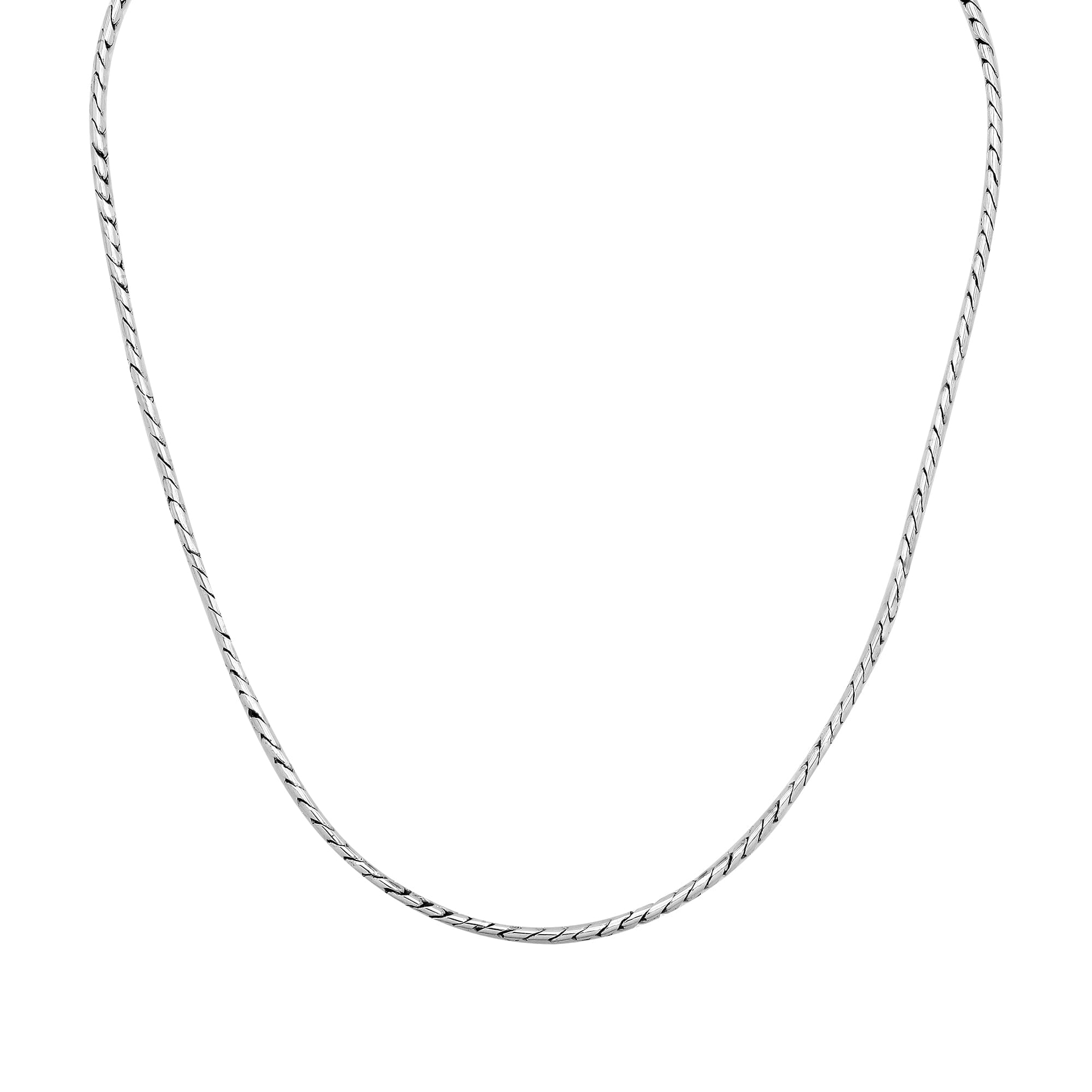 SN-0127-S-2MM-LB-16" Sterling Silver Chain With Lobster Jewelry Bali Designs Inc 