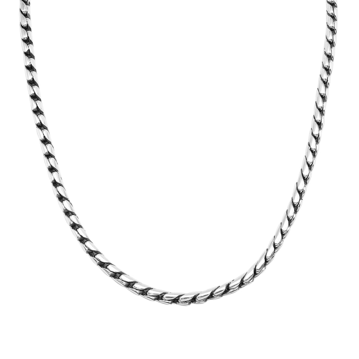 SN-0127-S-5MM Bali Hand Crafted Sterling Silver Chain With Lobster Jewelry Bali Designs Inc 18" 