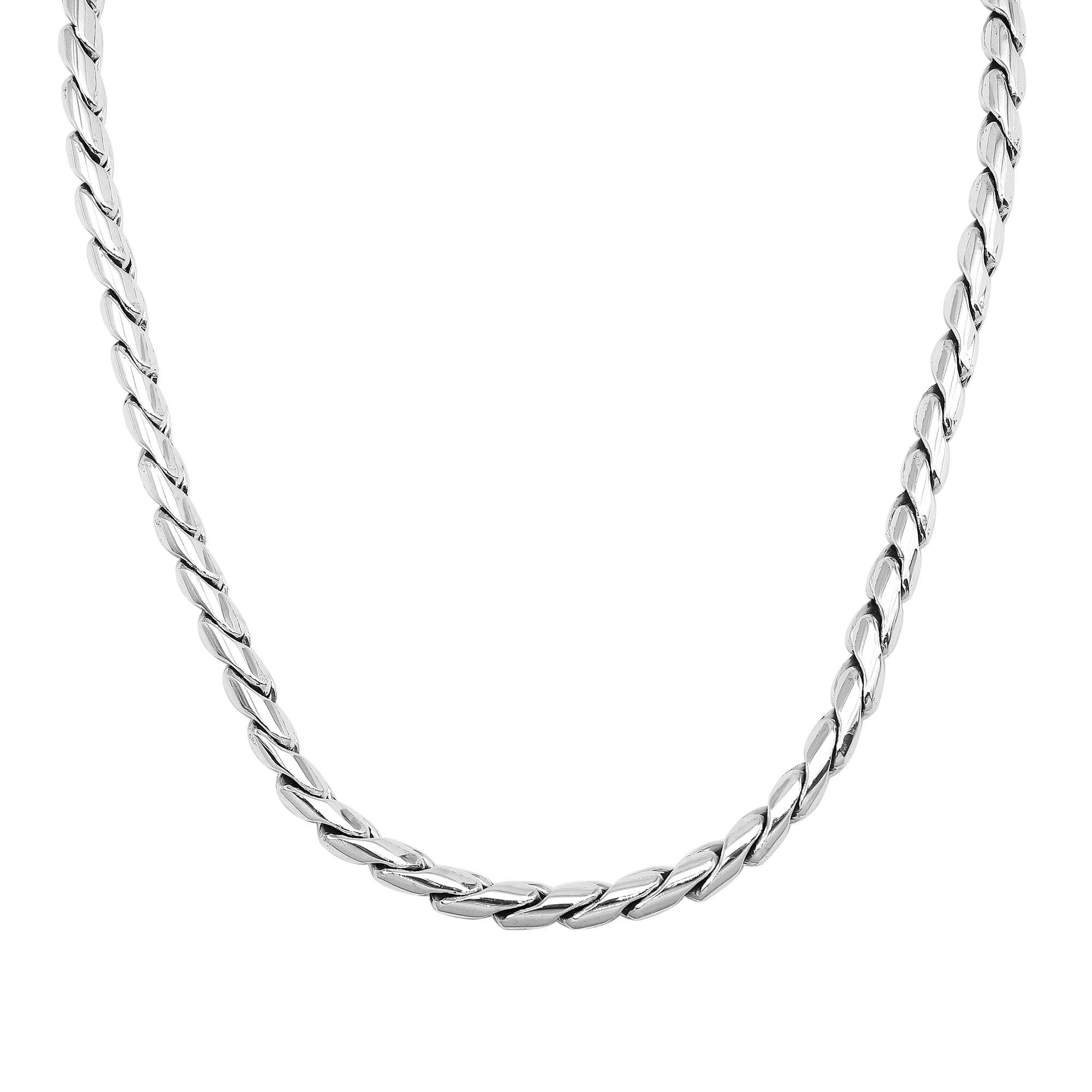 SN-0127-S-7MM Bali Hand Crafted Sterling Silver Chain With Lobster Jewelry Bali Designs Inc 18" 