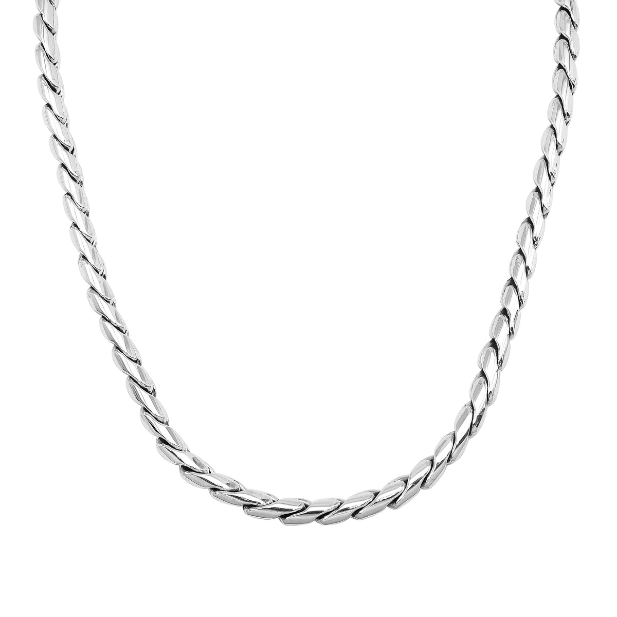 SN-0127-S-7MM Bali Hand Crafted Sterling Silver Chain With Lobster Jewelry Bali Designs Inc 18" 