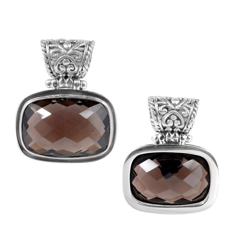 SP-1847-ST Sterling Silver Pendant With Smokey Quartz Jewelry Bali Designs Inc 