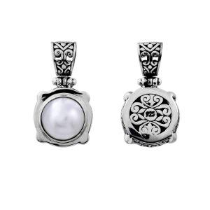 SP-5400-PEW Sterling Silver Pendant With Mabe Pearl Jewelry Bali Designs Inc 