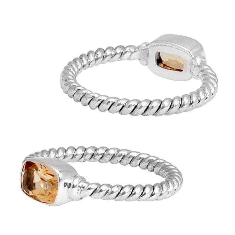 SR-5360-CT-4" Sterling Silver Ring With Citrine Jewelry Bali Designs Inc 