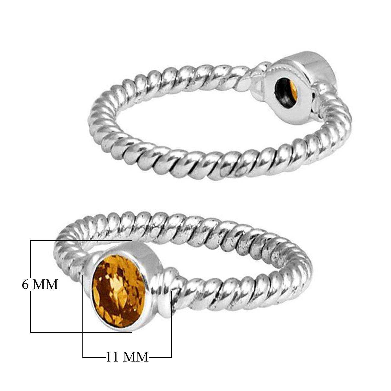 SR-5364-CT-4" Sterling Silver Ring With Citrine Jewelry Bali Designs Inc 