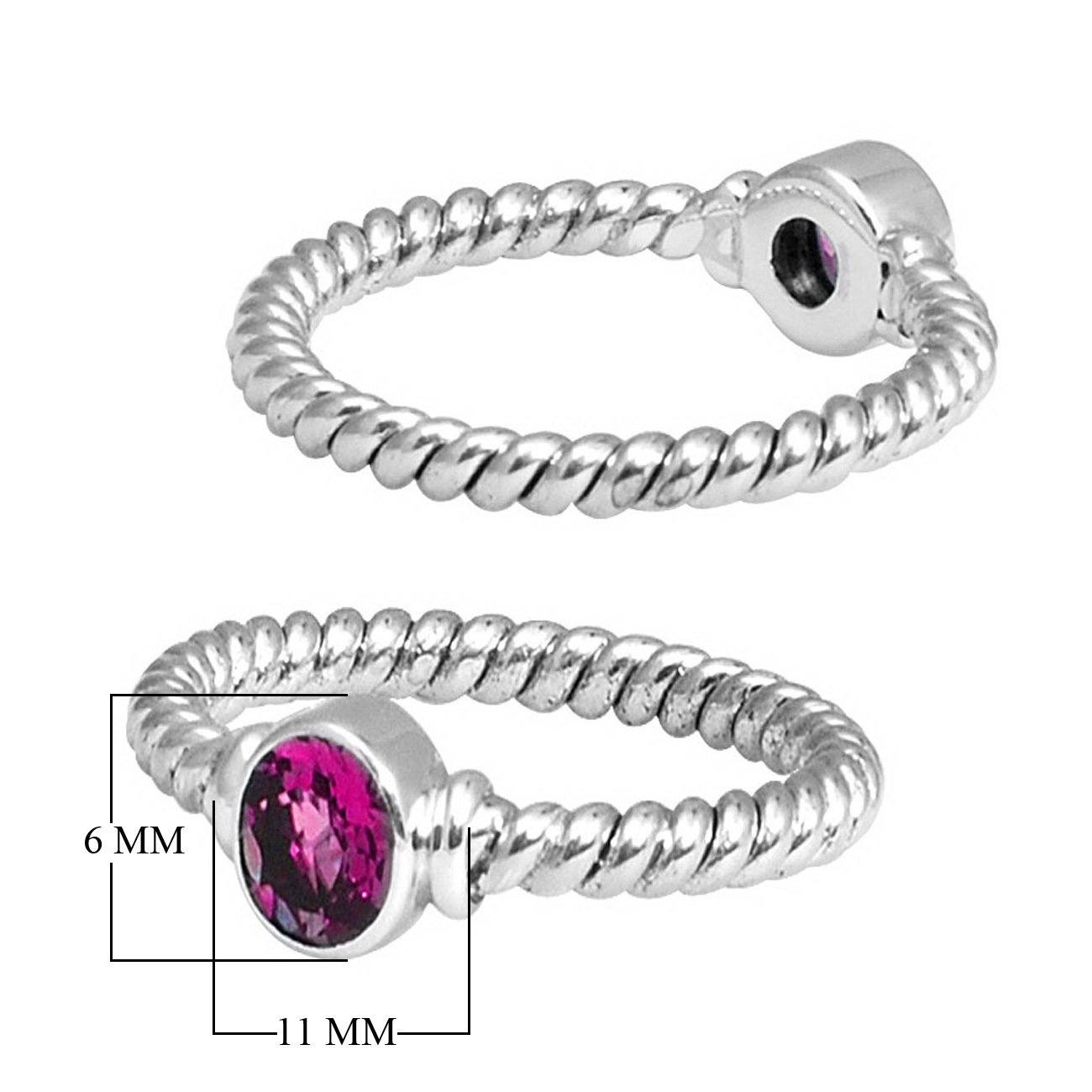 SR-5364-PQ-4" Sterling Silver Ring With Pink Quartz Jewelry Bali Designs Inc 
