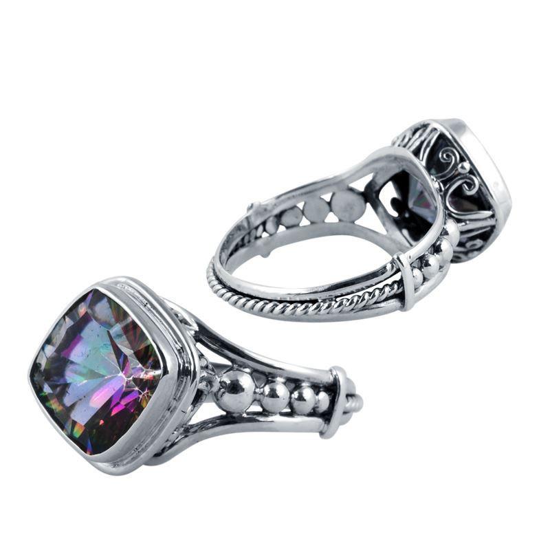 SR-5798-MT-5" Sterling Silver Ring With Mystic Quartz Jewelry Bali Designs Inc 