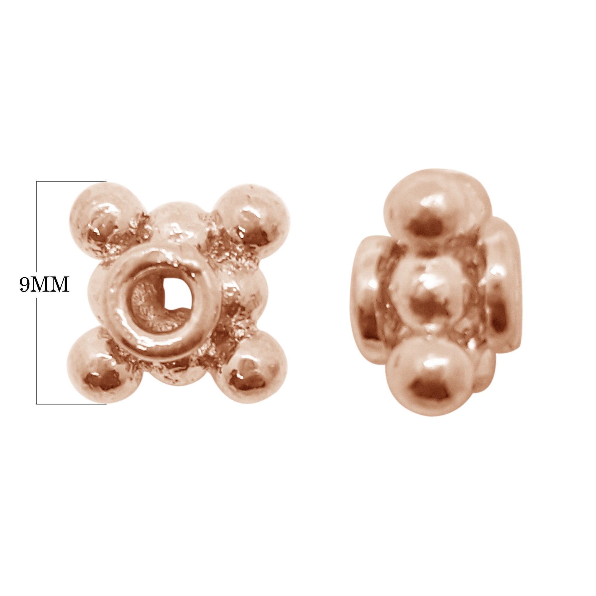 SRG-115 Rose Gold Overlay Spacer Beads Bali Designs Inc 
