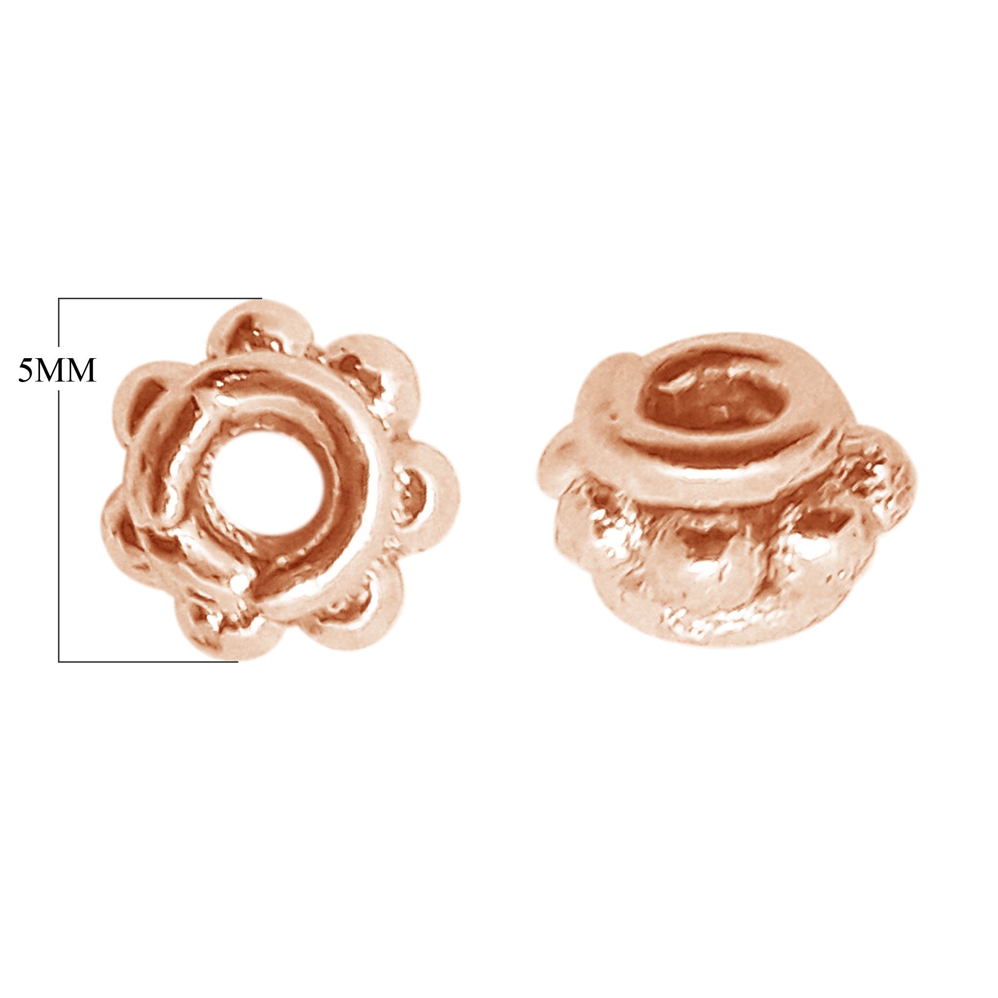 SRG-143 Rose Gold Overlay Spacers Beads Bali Designs Inc 