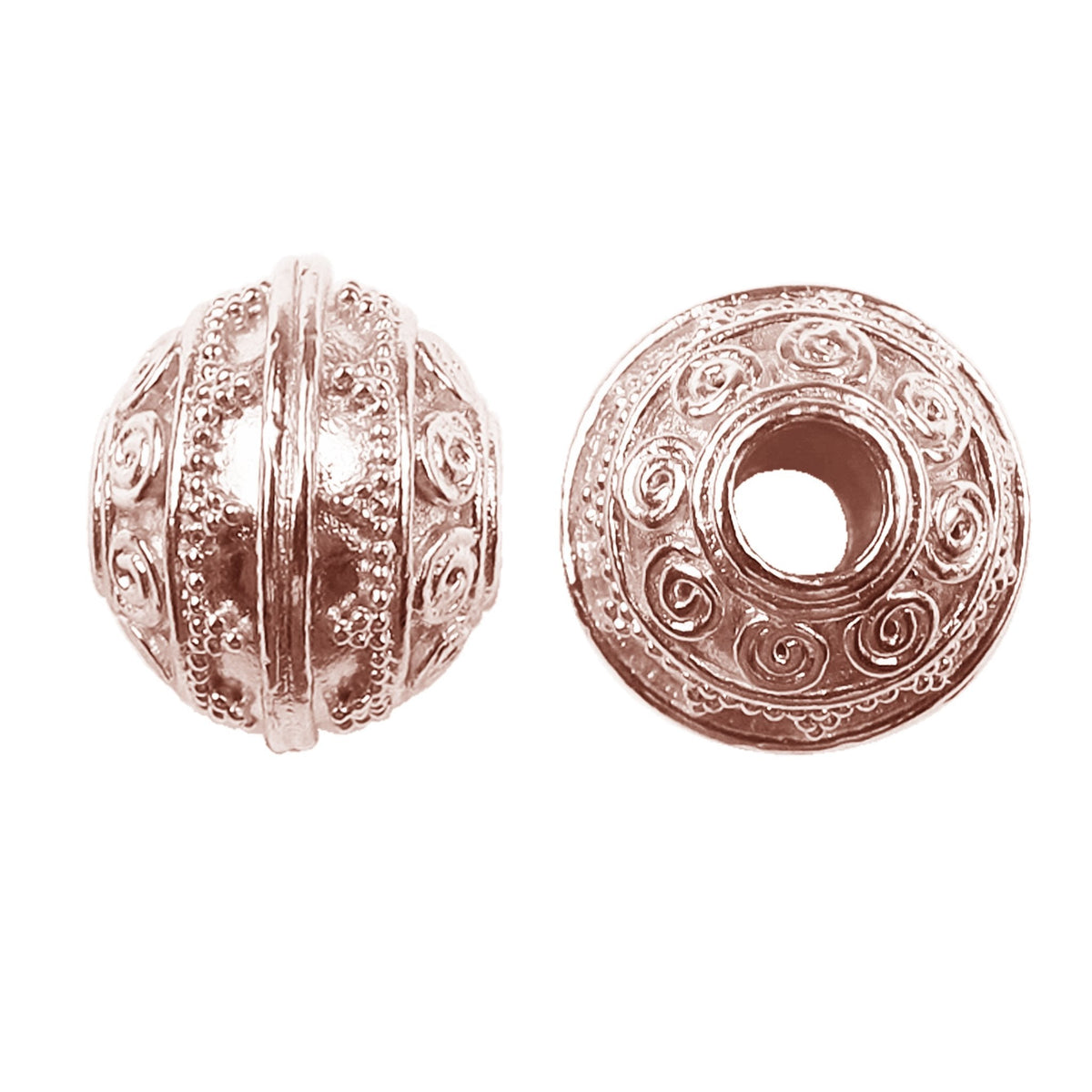 SRG-331 Rose Gold Overlay Spacers Beads Bali Designs Inc 
