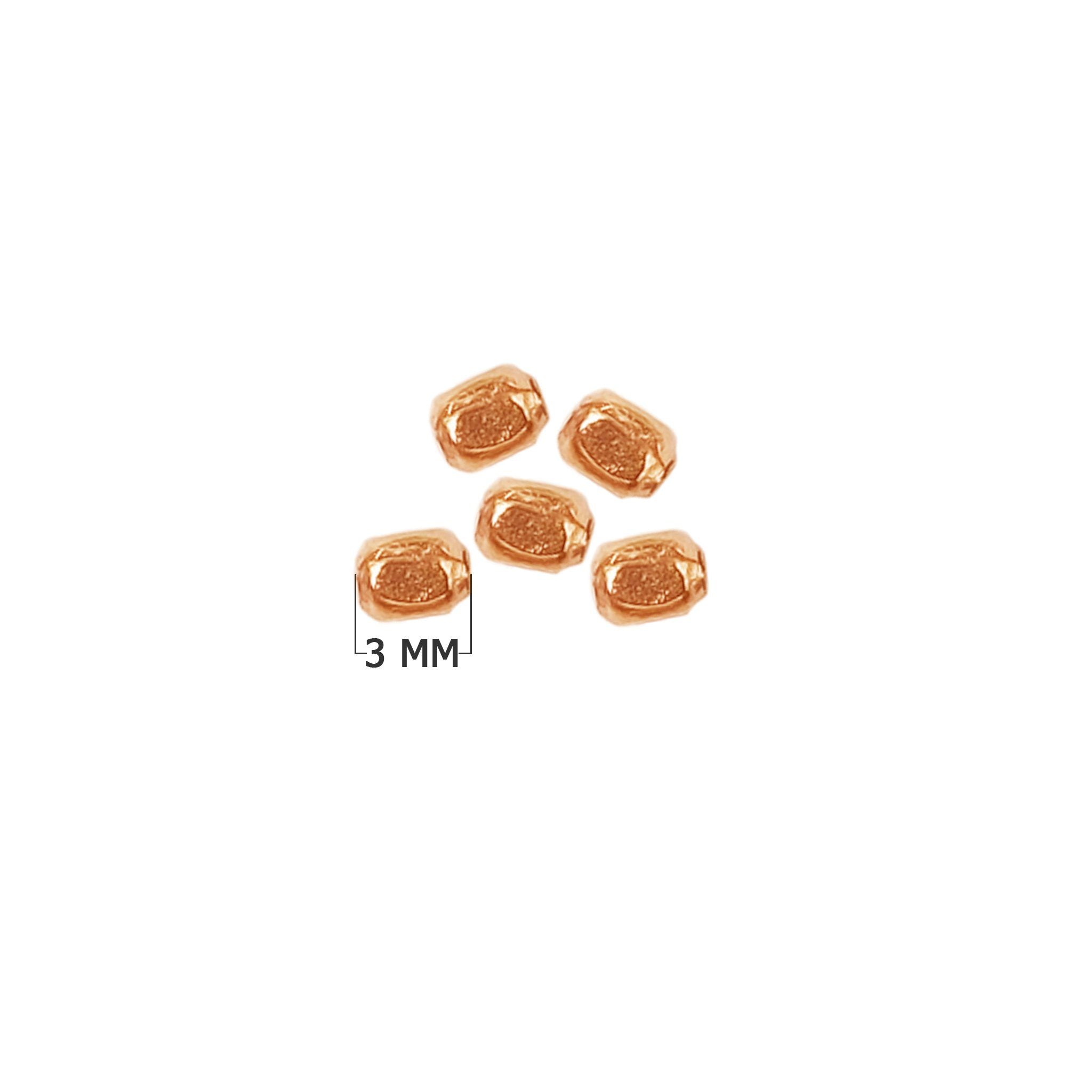 Handcrafted rose gold overlay copper washer bead from India with polished finish