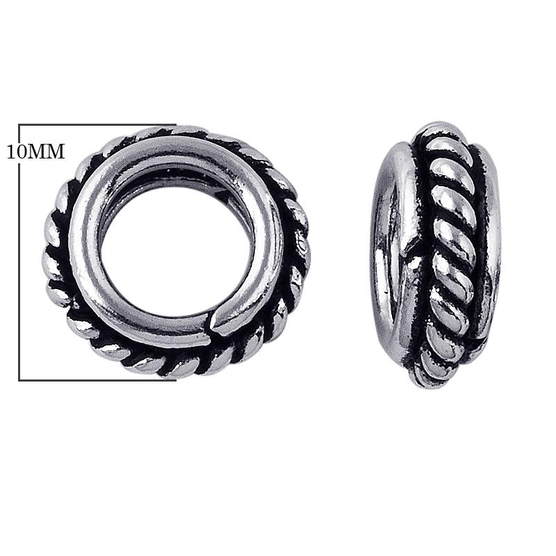 SSF-121 Silver Overlay Spacers Beads Bali Designs Inc 