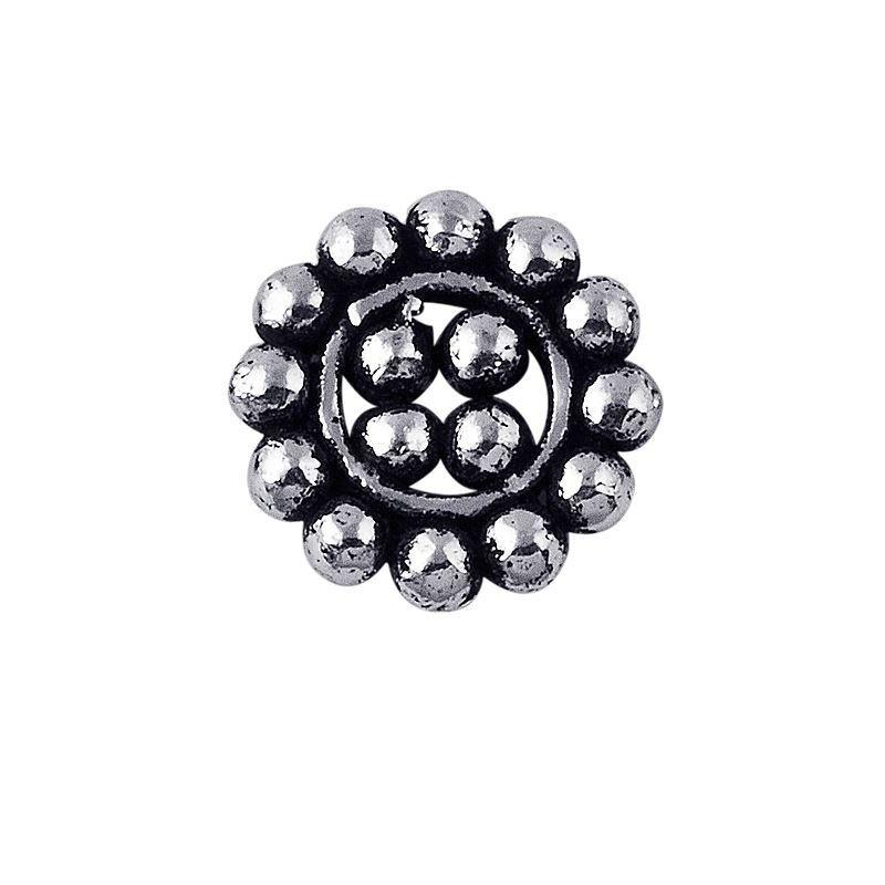 Silver Overlay Over Copper decorative beaded spacer charm, handcrafted in India for handmade jewelry designs.