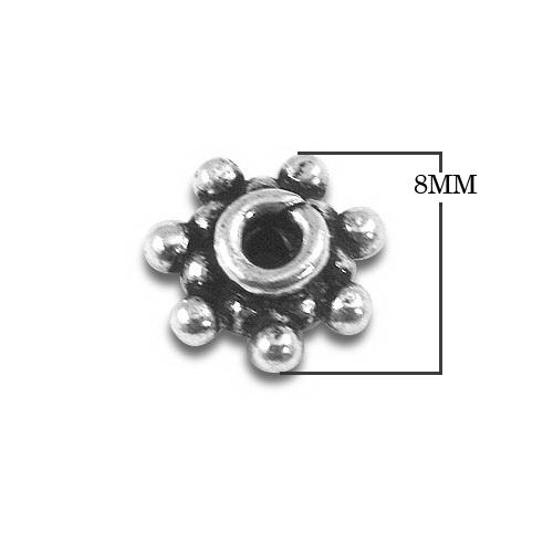 SSF-189 Silver Overlay Spacers Beads Bali Designs Inc 