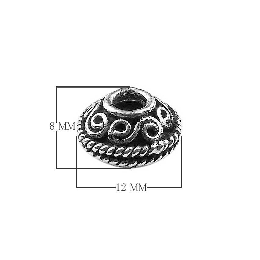 SSF-212 Silver Overlay Spacers Beads Bali Designs Inc 