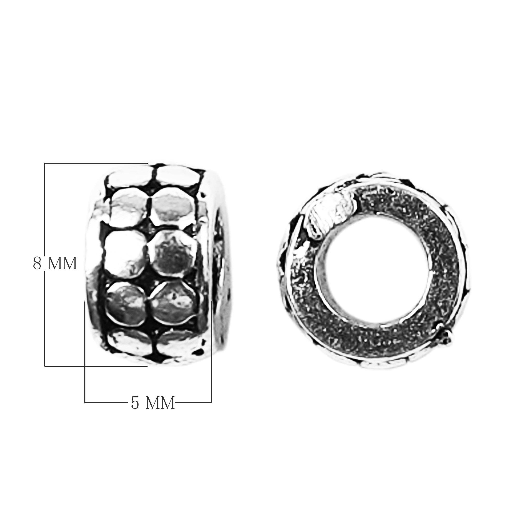 SSF-326 Silver Overlay Large Hole Spacers Beads Bali Designs Inc 