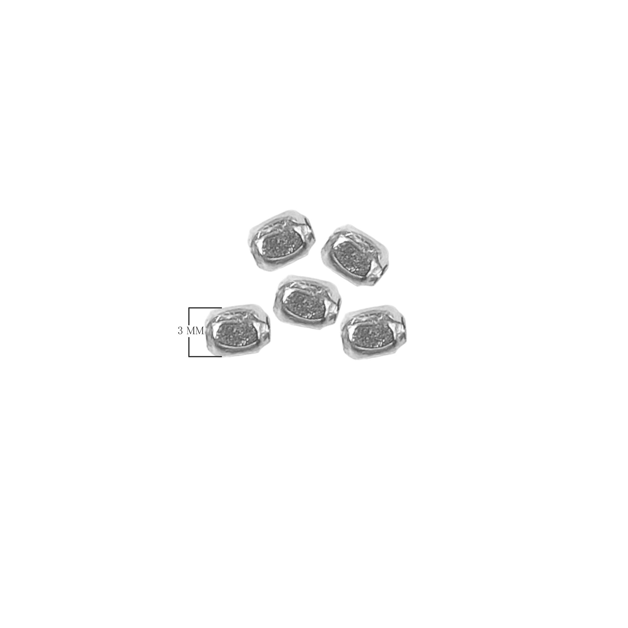 Silver Overlay Over Copper minimalist handcrafted spacer from India for jewelry making