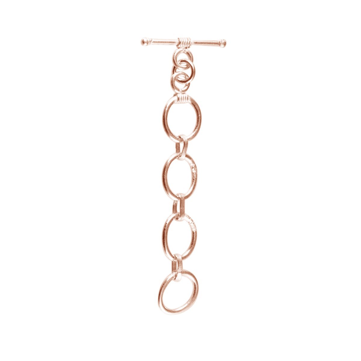 Rose Gold Overlay Toggle Clasp handcrafted in India, elegant connector for jewelry designs.