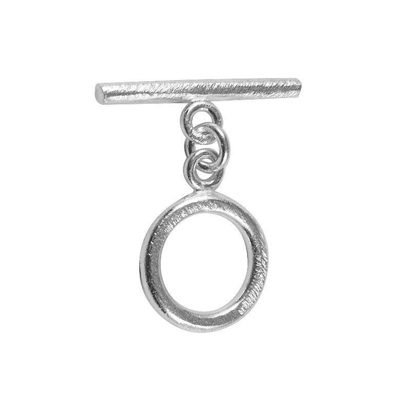Polished Silver Overlay toggle clasp handcrafted in India, elegant jewelry closure for bracelets and necklaces.