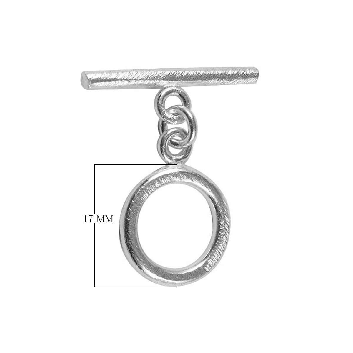 Polished Silver Overlay toggle clasp handcrafted in India, elegant jewelry closure for bracelets and necklaces.