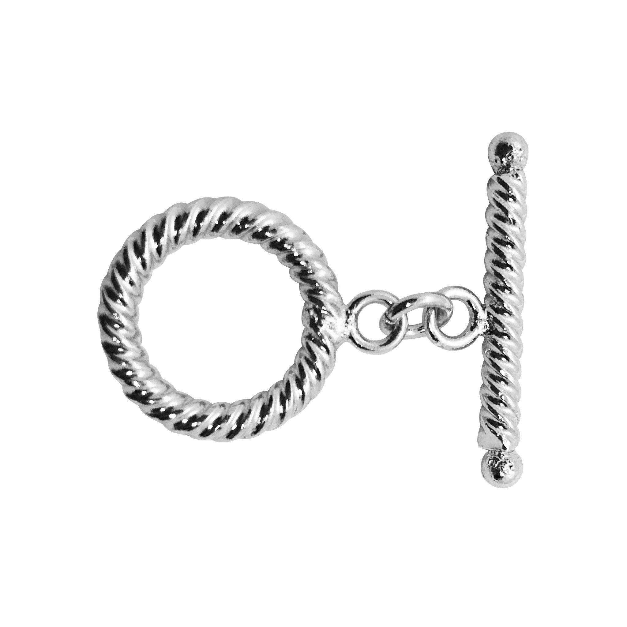 Handmade Silver Overlay rope toggle clasp for necklaces and bracelets, crafted in India