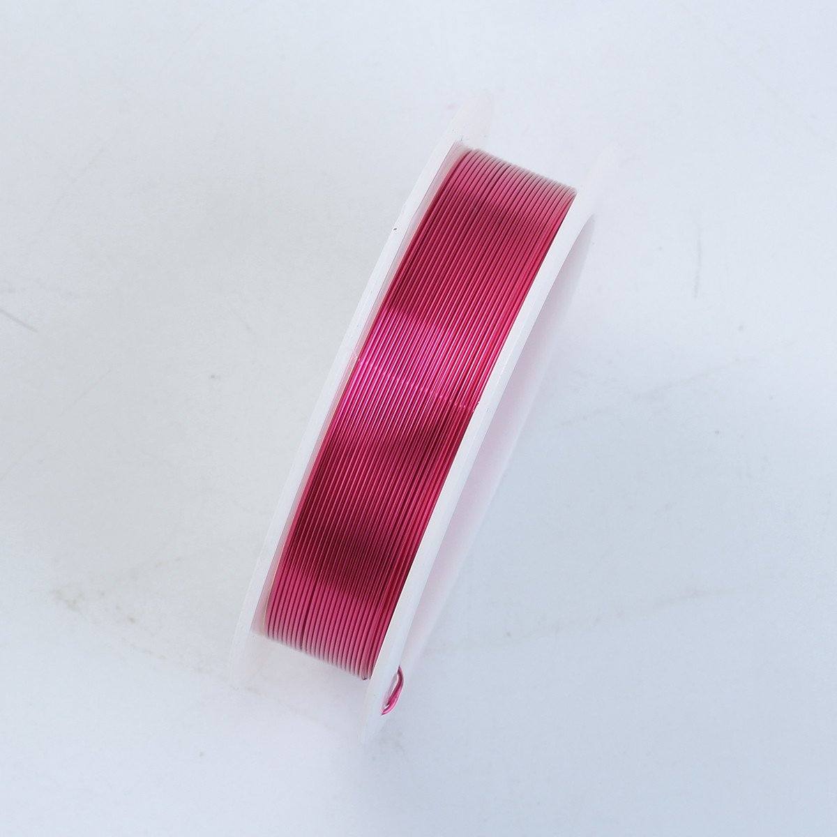WF-101-24G Fuchsia Color Wire 24 Gauge Beads Bali Designs Inc 